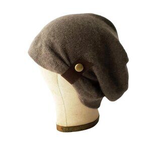 Rocks and Salt Slouchy Brown Beanie/Hat